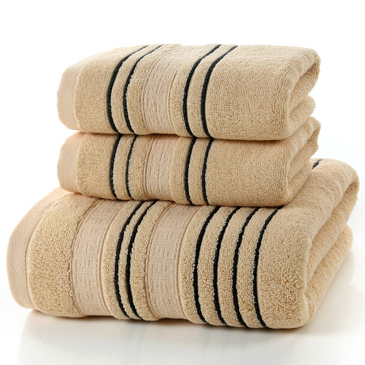 Cotton yarn bath towel set for home and spa use