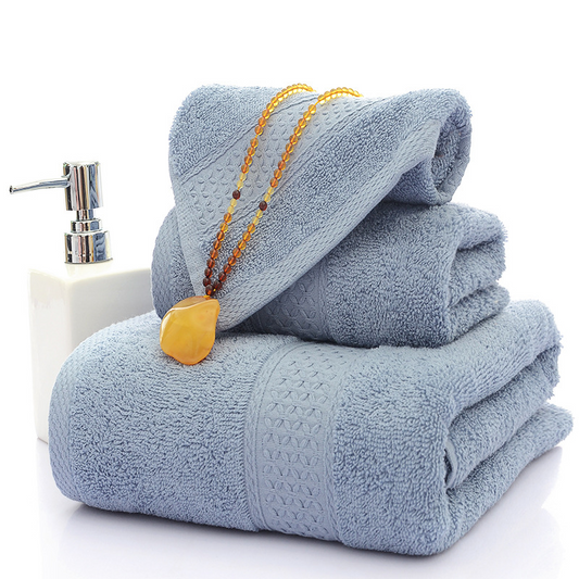 Classic Bathroom Soft Towel | Grey Blue