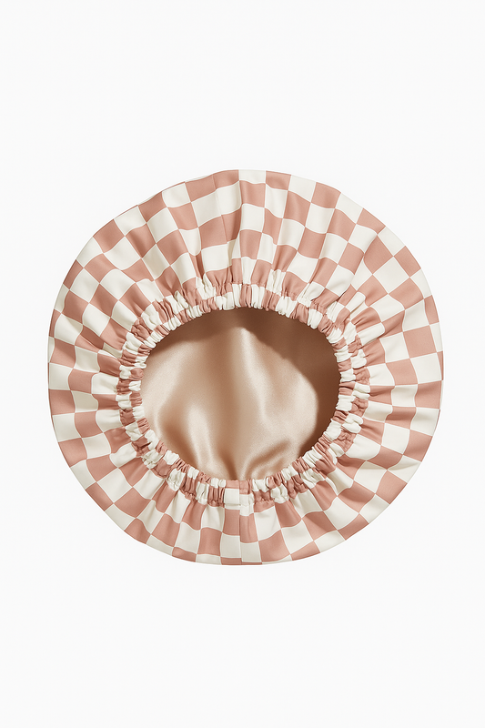 Women's fashion waterproof double-layer shower cap